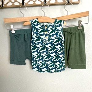 KateQuinn bamboo tank top and short set 18/24m